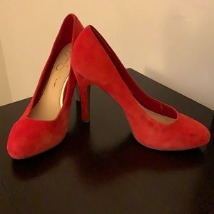 Jessica Simpson Red Velvet Pumps